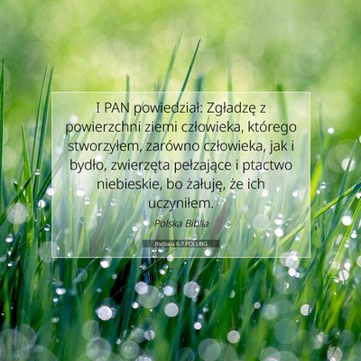 Rodzaju 6:7 POLUBG Obraz Wersetu Biblijnego