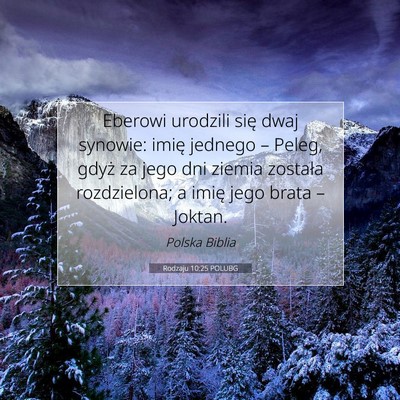 Rodzaju 10:25 Werset Biblijny Wyjaśniony