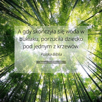 Rodzaju 21:15 Werset Biblijny Wyjaśniony