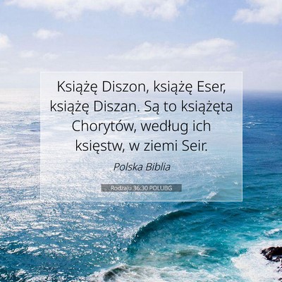 Rodzaju 36:30 Werset Biblijny Wyjaśniony