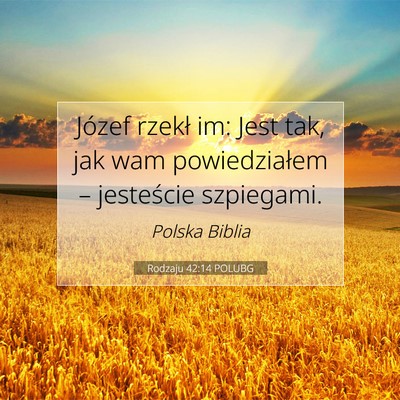 Rodzaju 42:14 Werset Biblijny Wyjaśniony