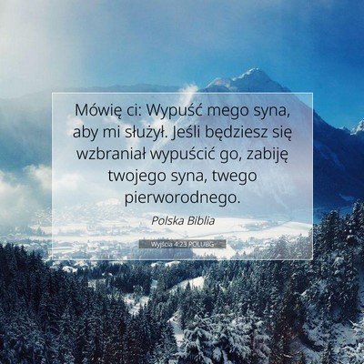 Wyjścia 4:23 POLUBG Obraz Wersetu Biblijnego