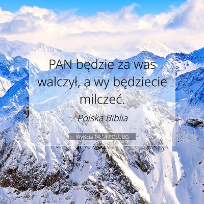 Wyjścia 14:14 POLUBG Obraz Wersetu Biblijnego