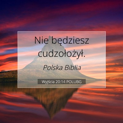 Wyjścia 20:14 POLUBG Obraz Wersetu Biblijnego