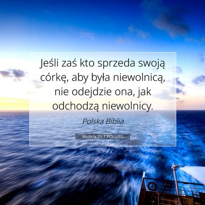 Wyjścia 21:7 POLUBG Obraz Wersetu Biblijnego
