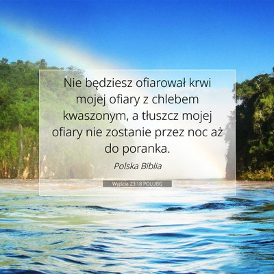 Wyjścia 23:18 Werset Biblijny Wyjaśniony