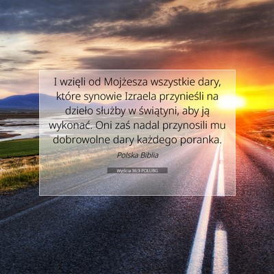 Wyjścia 36:3 POLUBG Obraz Wersetu Biblijnego