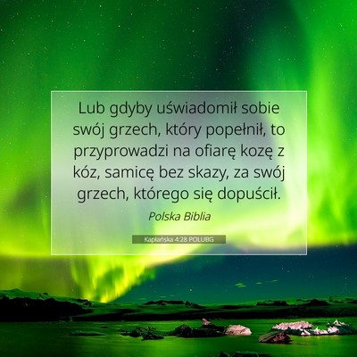 Kapłańska 4:28 Werset Biblijny Wyjaśniony