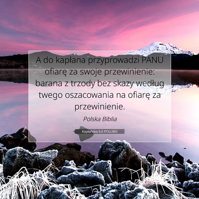 Kapłańska 6:6 Werset Biblijny Wyjaśniony