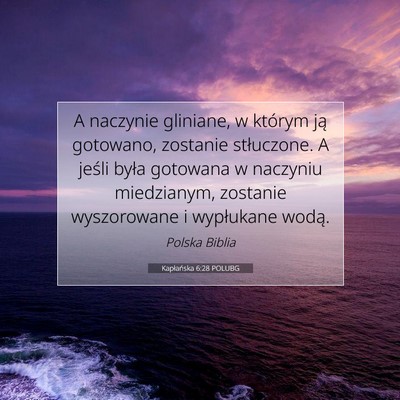 Kapłańska 6:28 Werset Biblijny Wyjaśniony