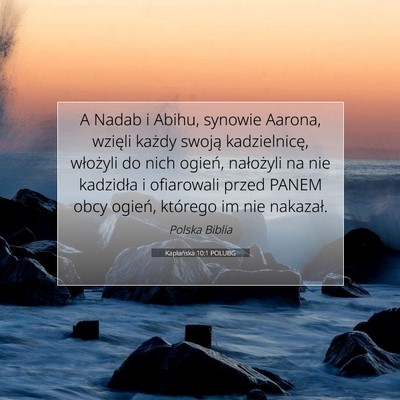 Kapłańska 10:1 POLUBG Obraz Wersetu Biblijnego