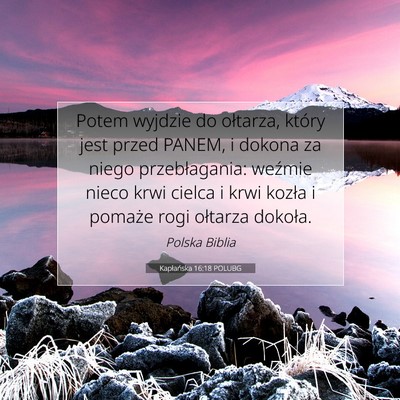 Kapłańska 16:18 Werset Biblijny Wyjaśniony