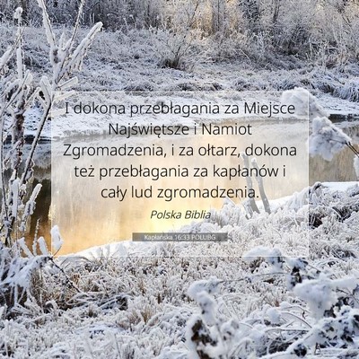Kapłańska 16:33 Werset Biblijny Wyjaśniony