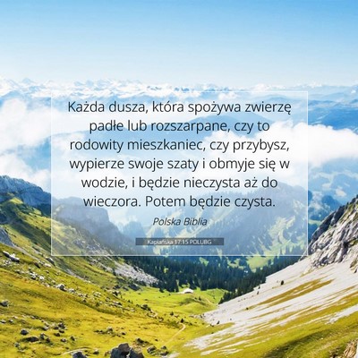 Kapłańska 17:15 POLUBG Obraz Wersetu Biblijnego