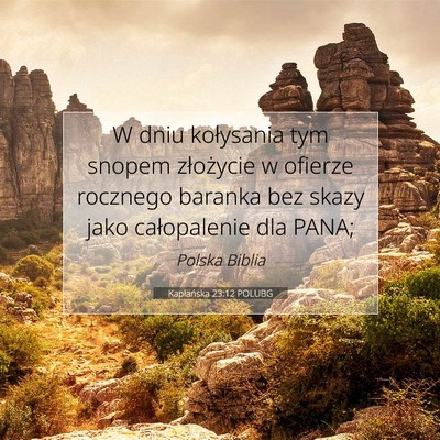 Kapłańska 23:12 POLUBG Obraz Wersetu Biblijnego