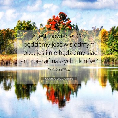 Kapłańska 25:20 POLUBG Obraz Wersetu Biblijnego
