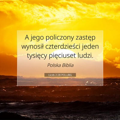 Liczb 2:28 POLUBG Obraz Wersetu Biblijnego