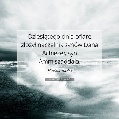 Liczb 7:66 Werset Biblijny Wyjaśniony