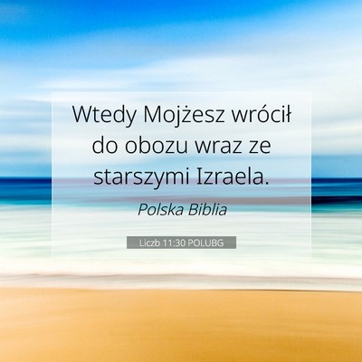 Liczb 11:30 Werset Biblijny Wyjaśniony