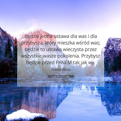 Liczb 15:15 Werset Biblijny Wyjaśniony