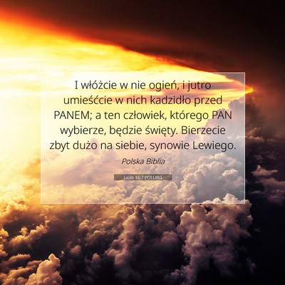 Liczb 16:7 Werset Biblijny Wyjaśniony
