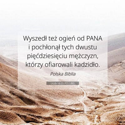Liczb 16:35 Werset Biblijny Wyjaśniony
