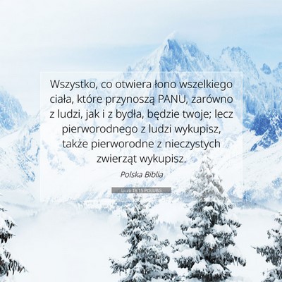 Liczb 18:15 Werset Biblijny Wyjaśniony