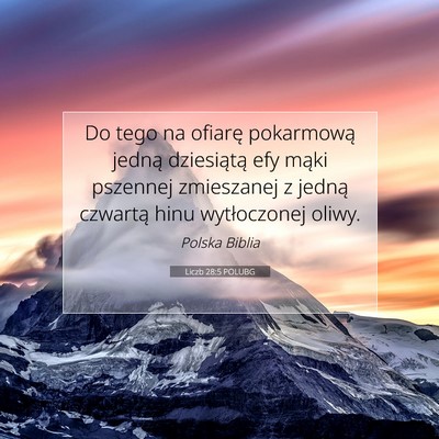 Liczb 28:5 Werset Biblijny Wyjaśniony