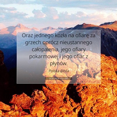 Liczb 29:31 Werset Biblijny Wyjaśniony