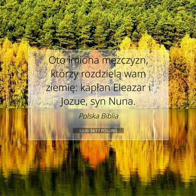 Liczb 34:17 POLUBG Obraz Wersetu Biblijnego