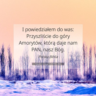 Powtórzonego 1:20 Werset Biblijny Wyjaśniony
