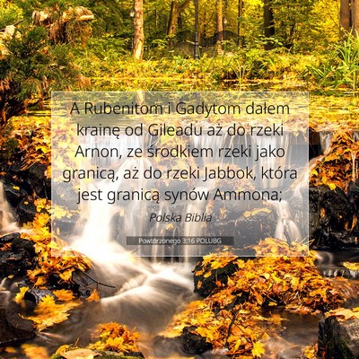 Powtórzonego 3:16 POLUBG Obraz Wersetu Biblijnego