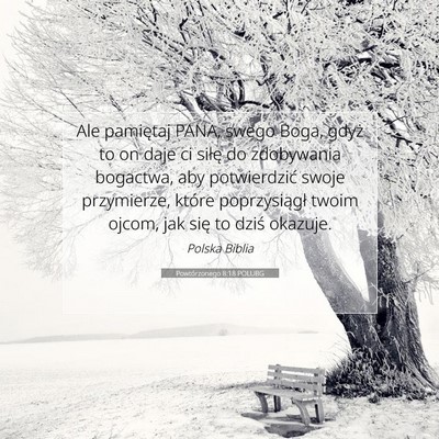 Powtórzonego 8:18 POLUBG Obraz Wersetu Biblijnego