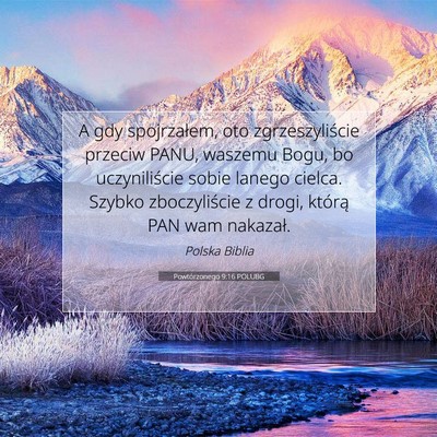 Powtórzonego 9:16 POLUBG Obraz Wersetu Biblijnego