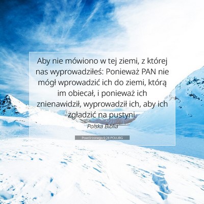 Powtórzonego 9:28 POLUBG Obraz Wersetu Biblijnego