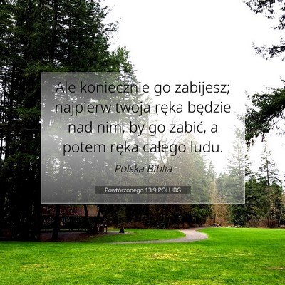 Powtórzonego 13:9 POLUBG Obraz Wersetu Biblijnego