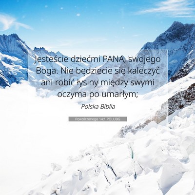 Powtórzonego 14:1 POLUBG Obraz Wersetu Biblijnego