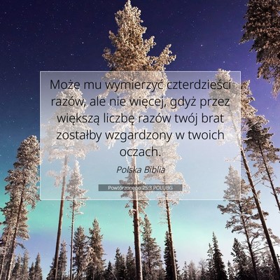 Powtórzonego 25:3 Werset Biblijny Wyjaśniony