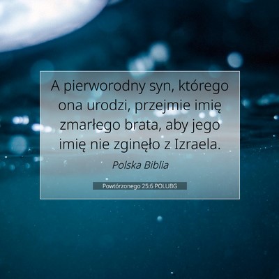 Powtórzonego 25:6 POLUBG Obraz Wersetu Biblijnego