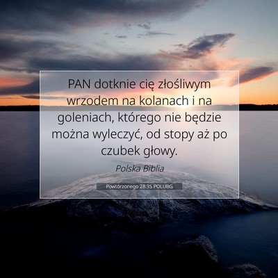 Powtórzonego 28:35 POLUBG Obraz Wersetu Biblijnego