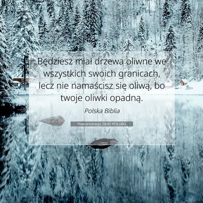 Powtórzonego 28:40 POLUBG Obraz Wersetu Biblijnego
