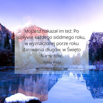 Powtórzonego 31:10 POLUBG Obraz Wersetu Biblijnego