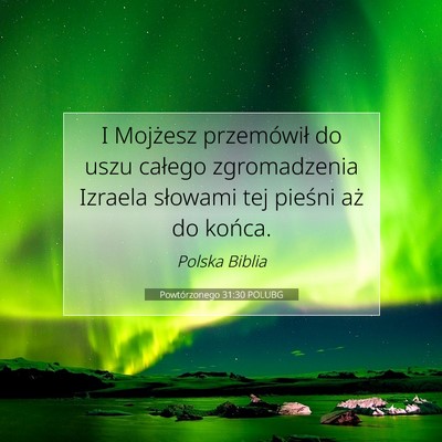Powtórzonego 31:30 POLUBG Obraz Wersetu Biblijnego