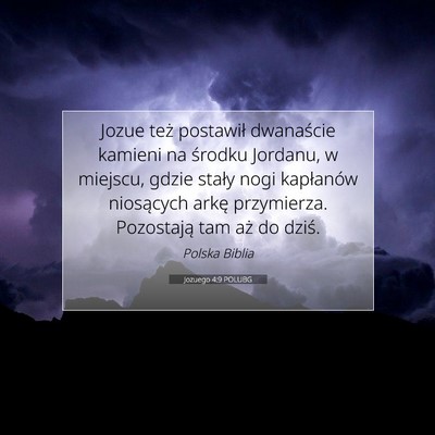 Jozuego 4:9 POLUBG Obraz Wersetu Biblijnego