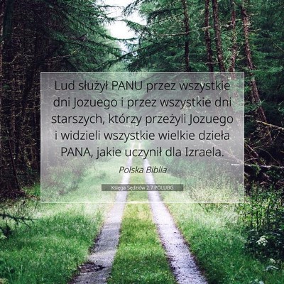 Księga Sędziów 2:7 POLUBG Obraz Wersetu Biblijnego