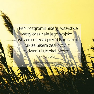 Księga Sędziów 4:15 POLUBG Obraz Wersetu Biblijnego