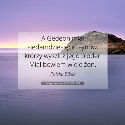 Księga Sędziów 8:30 POLUBG Obraz Wersetu Biblijnego