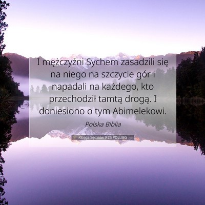 Księga Sędziów 9:25 POLUBG Obraz Wersetu Biblijnego
