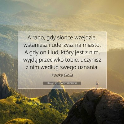 Księga Sędziów 9:33 POLUBG Obraz Wersetu Biblijnego