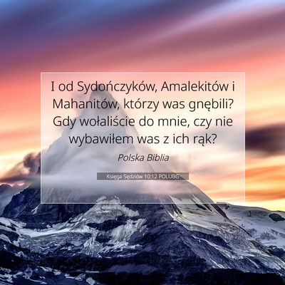 Księga Sędziów 10:12 POLUBG Obraz Wersetu Biblijnego